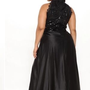 Elegant Black Satin Skirt